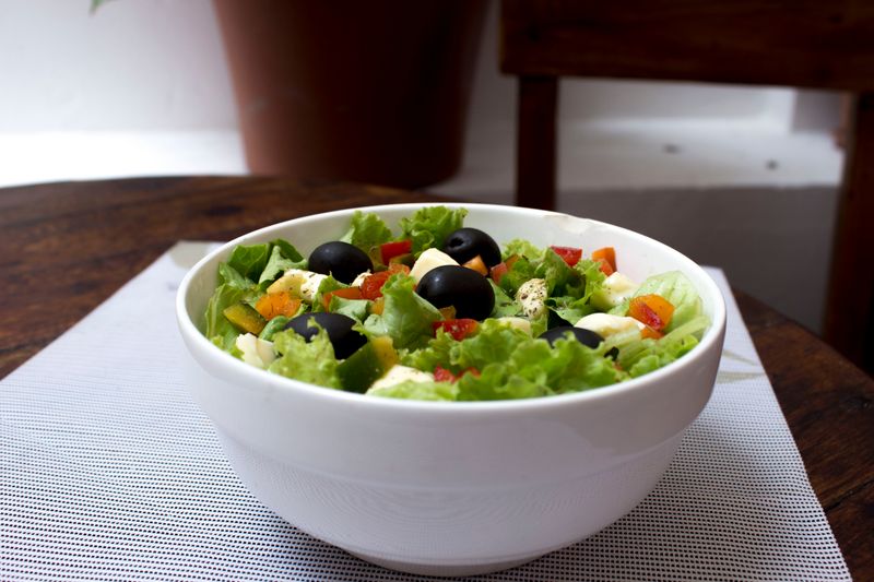 Fresh Italian house salad at Jet's pizza