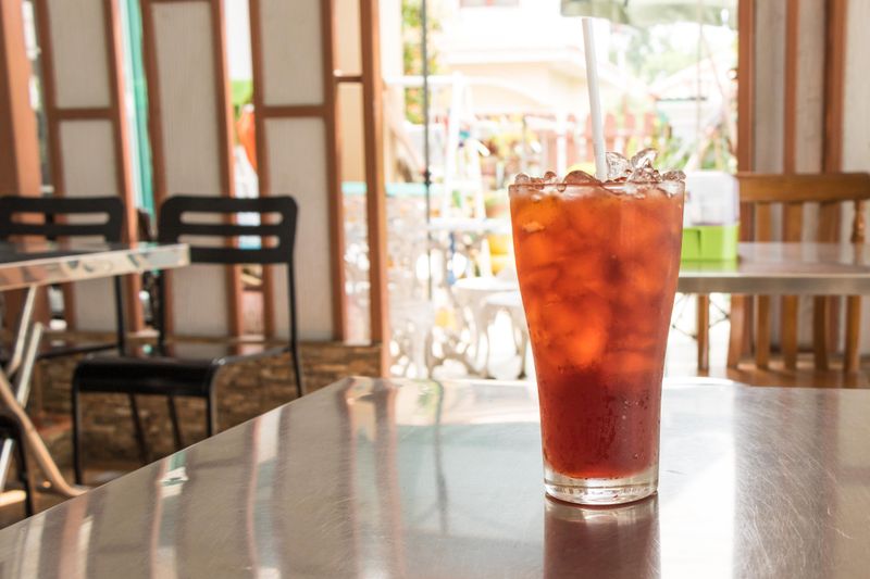 Fresh brewed iced tea at Jet's pizza