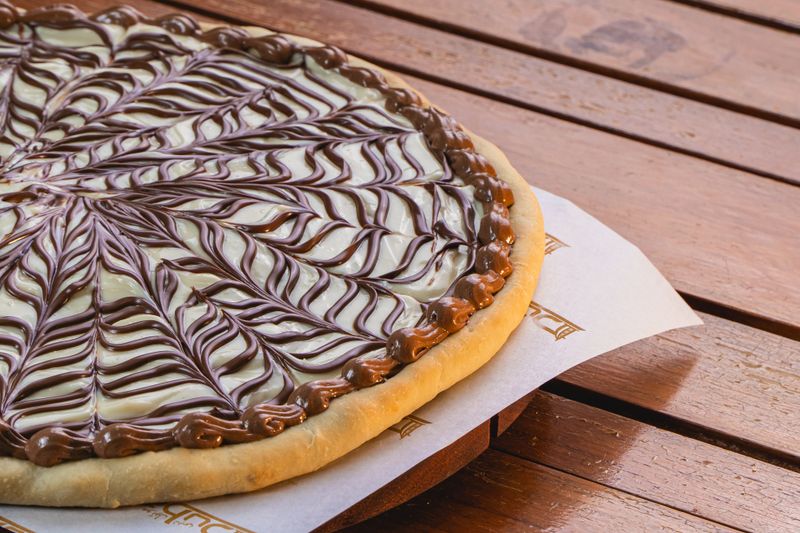 Nutella dessert pizza calzone at Jet's pizza